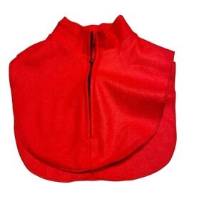 W.M.G Red Dickey Collar Mock Turtleneck Zip Front Bib Detachable‎ Small